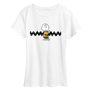Women's - Peanuts - Charlie Brown Short Sleeve Graphic T-Shirt - 1 of 4