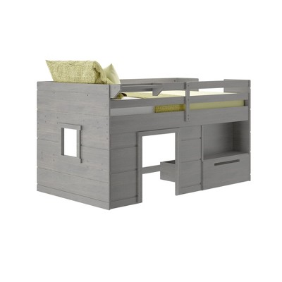 Max & Lily Farmhouse Twin Loft Bed with 1 Drawer