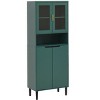 Maliang Decorative Storage Cabinet, Tempered Glass Door Storage Bookcase with Adjustable Shelf - 3 of 4