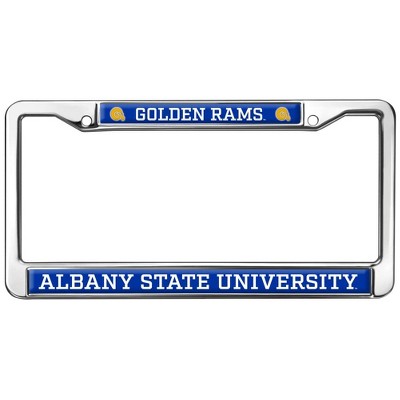 Albany State University Rams Full Size Standard License Plate Metal Frame