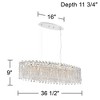 Possini Euro Design Alyssa Chrome Oval Island Chandelier 36 1/2" Wide Modern Crystal 11-Light LED Fixture for Dining Room House Foyer Kitchen Island - 4 of 4