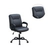 Simple Relax Adjustable Height Office Chair with Padded Armrests, Black - 3 of 4