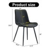 Grungis Faux Leather Armless Kitchen Chair Set of 4,Upholstered Dining Chairs with Black Metal Legs for Dining Room,Kitchen - 3 of 4