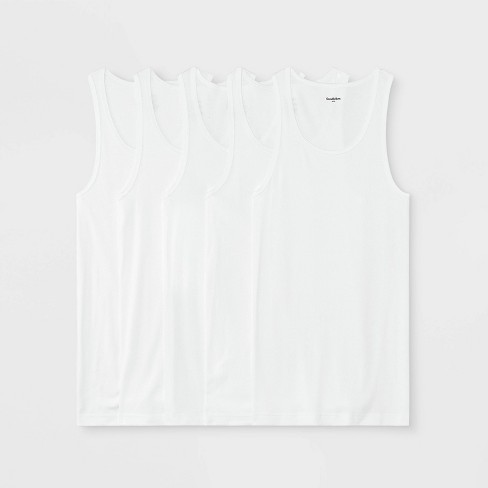Goodfellow & Co Men's Tagless Rib Knit Tank Tops - Size XL - 4 White  Undershirts