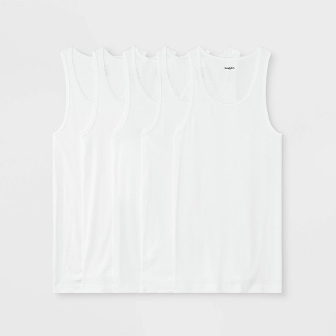 Men's 4+1 Bonus Pack Tank Top - Goodfellow & Co™ White : Target