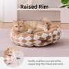 ZOMISIA Cat Beds for Indoor Cats, Washable Cute Flower Pet Bed for Puppy & Kitten, Round Plush Pet Bed with Anti-Slip Bottom - 2 of 4