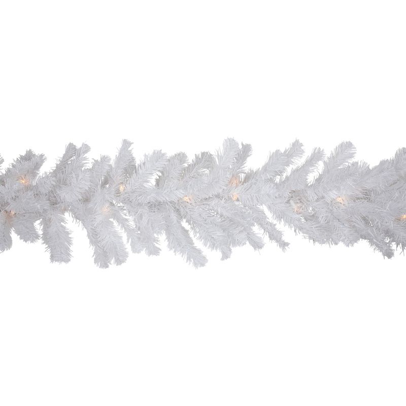 Northlight 9' x 12" Prelit Snow White Artificial Christmas Garland - Clear Lights, 5 of 8