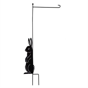 Home & Garden 42.0" Bunny  Garden Flag Stand Laser Cut Evergreen Enterprises Inc  -  Decorative Garden Stakes - 1 of 2