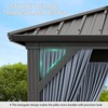 Hardtop Gazebo, Heavy Duty Aluminum Permanent Hardtop Gazebo Outdoor Pavilion with Curtains and Netting for Garden - 3 of 4