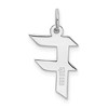 Black Bow Jewelry Sterling Silver Karlie Collection Artisan Block Initial Charm Letter F - 3 of 4