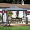 Sevobal Patio Umbrellas Outdoor Patio Gazebo Canopy Tent With Ventilated Double Roof And Mosquito Net, Suitable For Lawn, Gray, 117"*117"*108.7" - 2 of 4