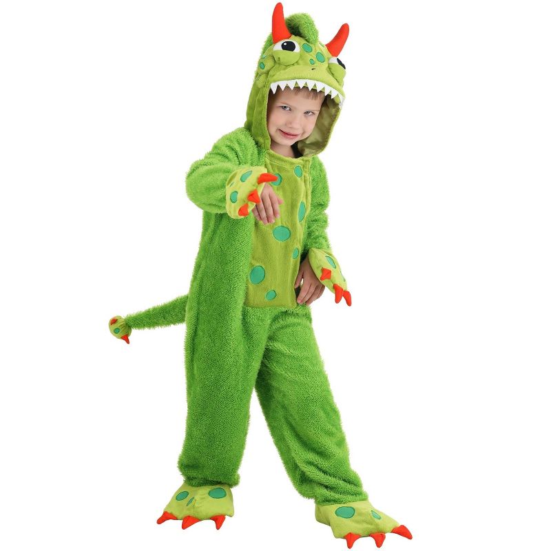 HalloweenCostumes.com Spotted Green Monster Toddler Costume for Boys., 1 of 7