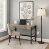Royal Hampton Built-in USB Port Writing Desk, Light Weathered Oak and Black - 2 of 4