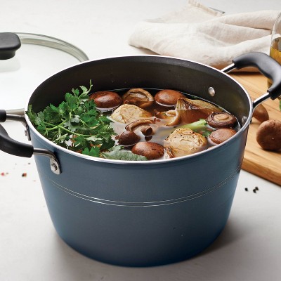 Tramontina 8qt Aluminum Non Stick Covered Stock Pot - Blue_3