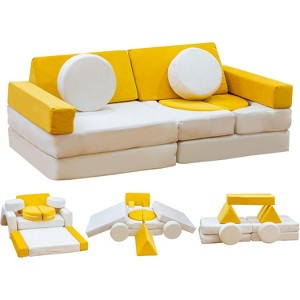 Hooseng Play Couch, Detachable Modular Play Couch, Floor Sofa for Living Room, Convertible Foam and Floor Cushion Sofa - 1 of 4