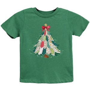 Christmas Tree Stitched - Youth Short Sleeve Graphic T-Shirt - 1 of 4