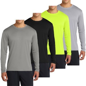 Mafoose Men’s Casual UPF 50 Long Sleeve Performance T-Shirt Pack of 4 - 1 of 4