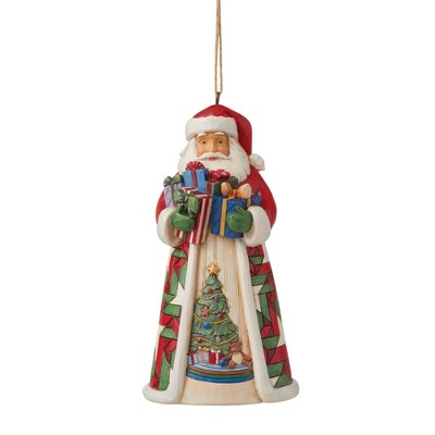 Jim Shore 4.75" Santa Arms Full Of Gifts Christmas Claus Jim  -  Tree Ornaments