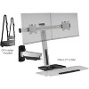 Ergotech FDM-LIFT-2 Freedom Lift Dual Monitor 26.2" Keyboard Tray Desk Clamp - 2 of 2