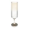 Glam Glass Vase with Metal Base - Elegant Aluminum & Stone - Modern Decorative Centerpiece - Luxury Flower Holder for Living Room, Bedroom - 4 of 4