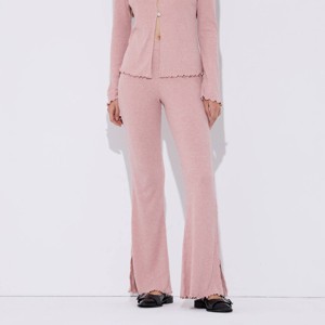 Women's High-Rise Metallic Rib-Knit Flare Pull-On Pants - Wild Fable™ - 1 of 4