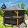 Aoodor Universal 10 x 10 ft. Gazebo Replacement Mosquito Netting Screen 4-Panel Sidewalls(Only Netting) - 2 of 4