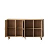 62.20" 4-door Rattan Storage Cabinet With Adjustable Shelves Multi-functional Storage Cabinet With Rattan Doors - 3 of 4
