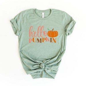 Simply Sage Market Women's Hello Pumpkin Pumpkin Short Sleeve Graphic Tee - 1 of 4