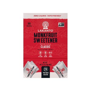Lakanto Classic Monkfruit and Erythritol Sweetener White Sugar Replacement Packets (30 x 90g) - 1 of 1