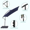 Sonkuki 8.2 x 8.2 Ft. Patio Offset Umbrella With Base for Garden, Backyard and Poolside - 3 of 4