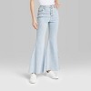 Women's Super-High Rise Extreme Flare Jeans - Wild Fable™ Light Wash - image 2 of 3