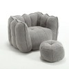 NicBex Bean Bag Chair,Beanbag Chair with Footstool,Adult Lounge Sofa with High Resilient Foam,Comfy Chair for Living Room Bedroom - 4 of 4
