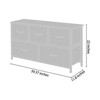 FONTOI Storage Cabinet, Sideboard Buffet with 5 Drawers for Modern Spaces, Space-Saving Storage Solution for Modern Interiors, Black, 39.37"*11.8"*22" - 4 of 4