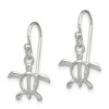 Black Bow Jewelry Small Open Sea Turtle Dangle Earrings in Sterling Silver - 2 of 4