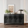 Modern Wooden Storage Cabinet Accent Cabinet with Metal Leg Featuring Two-tier Storage - 3 of 4