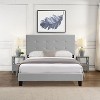 PAGED Platform Bed Frame Upholstered Bed Frame with Headboard, Wood Slat Support, No Box Spring Needed - 2 of 4