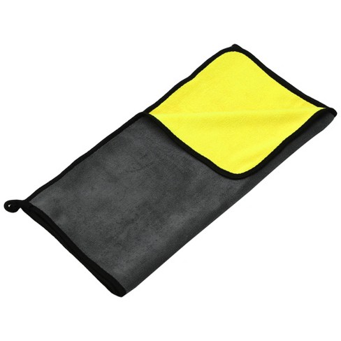 Unique Bargains Extra Large 500 Gsm Microfibre Car Drying Towel  19.69x39.39 Gray Yellow 1 Pc : Target