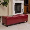 CAVINAS Rectangular PU Leather Storage Ottoman Bench,Upholstered Ottoman with Stitched Details for Living Room,Bedroom - 4 of 4