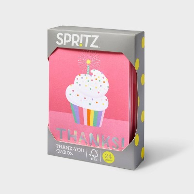 24ct Thanks Cupcake Cards - Spritz&#8482;