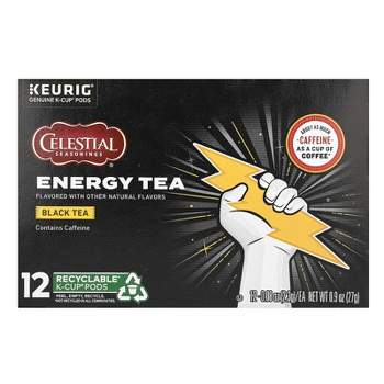 Celestial Seasonings Energy Tea, Black Tea, 12 K-Cup Pods, 0.9 oz (27 g)