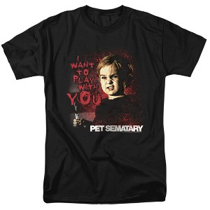Pet Sematary I Want To Play Adult T-Shirt Black - 1 of 4