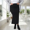Agnes Orinda Women's Plus Size High Waist Long Bodycon Mermaid Casual Flowy Skirts - 2 of 4