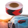 Unique Bargains Arrows Printed Reflective Safe Warning Conspicuity Tape Sticker 25M Red/Black 1pcs - 3 of 4