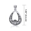 Slickblue Sterling Silver Celtic Knotwork Pendant Necklace, 20 Inch Chain, Claddagh Symbol of Love and Loyalty - 3 of 4