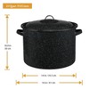 Granite Ware 21 Qt Stock Pot with Lid, Enameled Steel Perfect for Seafood, Steamer for Soups Or Sauces, Speckled Black - 3 of 4