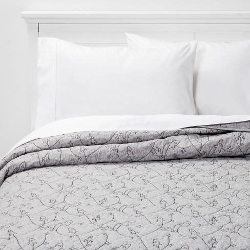 Rocket Heathered Cotton Quilt Gray Pillowfort Target