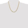 Black Bow Jewelry 4.75mm, 14k Yellow Gold, Flat Figaro Chain Necklace - 2 of 4