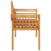 Garden Bench Brown Solid Acacia Wood Medium Ergonomic - 3 of 4