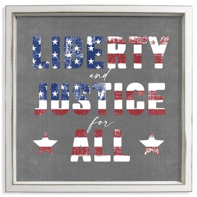 Creative Products Liberty and Justice for All 16 x 16 Framed Print