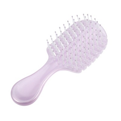 Unique Bargains Leaf Style Hollow Comb Hair Brush 1 Pc Pink : Target